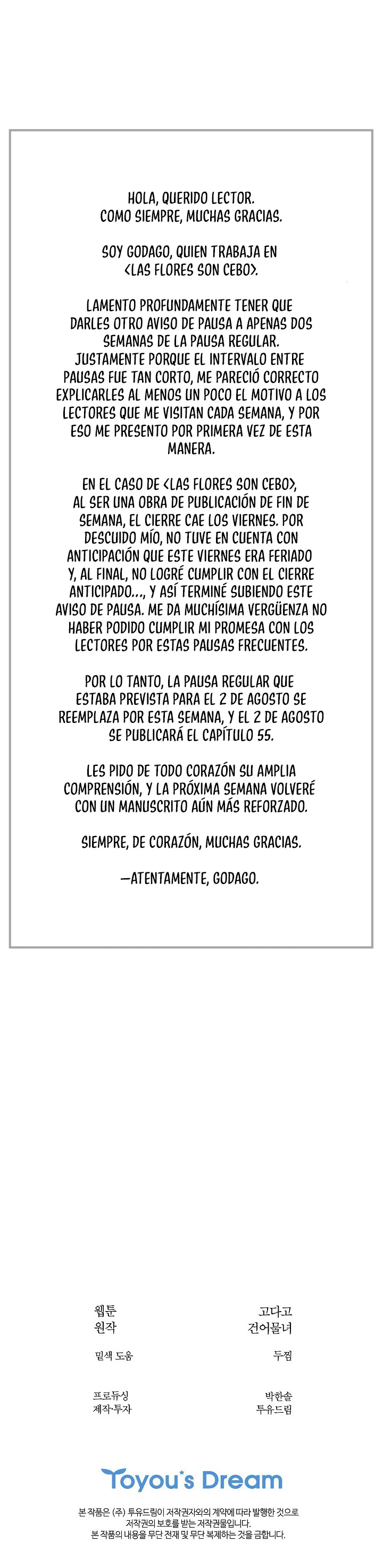 Las Flores Son Cebo Capítulo 53.1 - Página 1