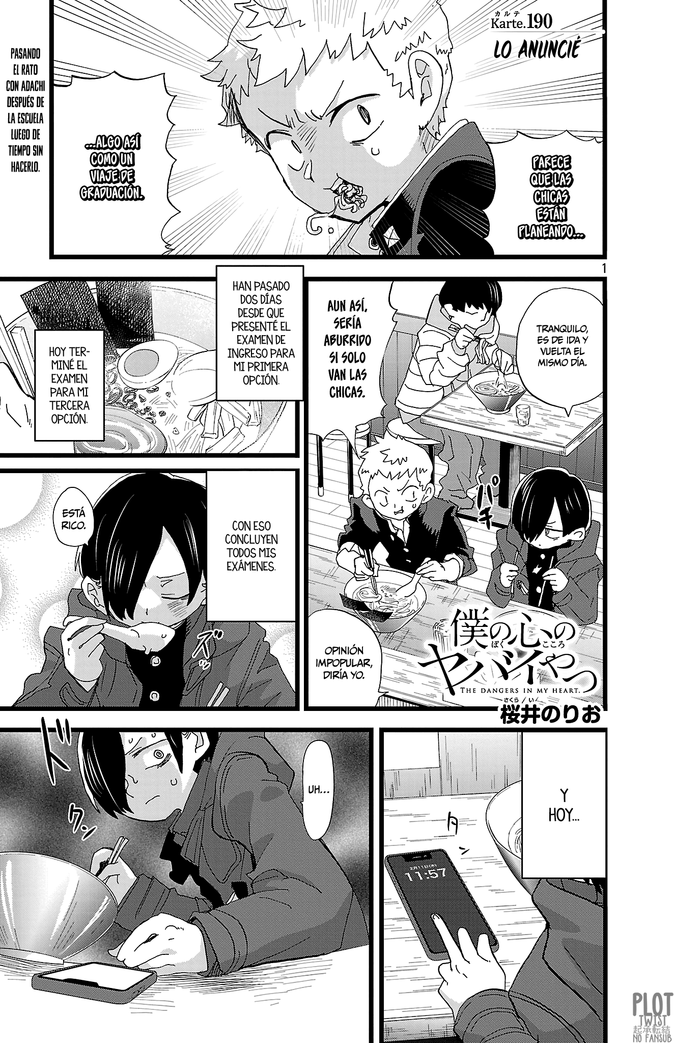 Boku no Kokoro no Yabai Yatsu Capítulo 190 - Página 3