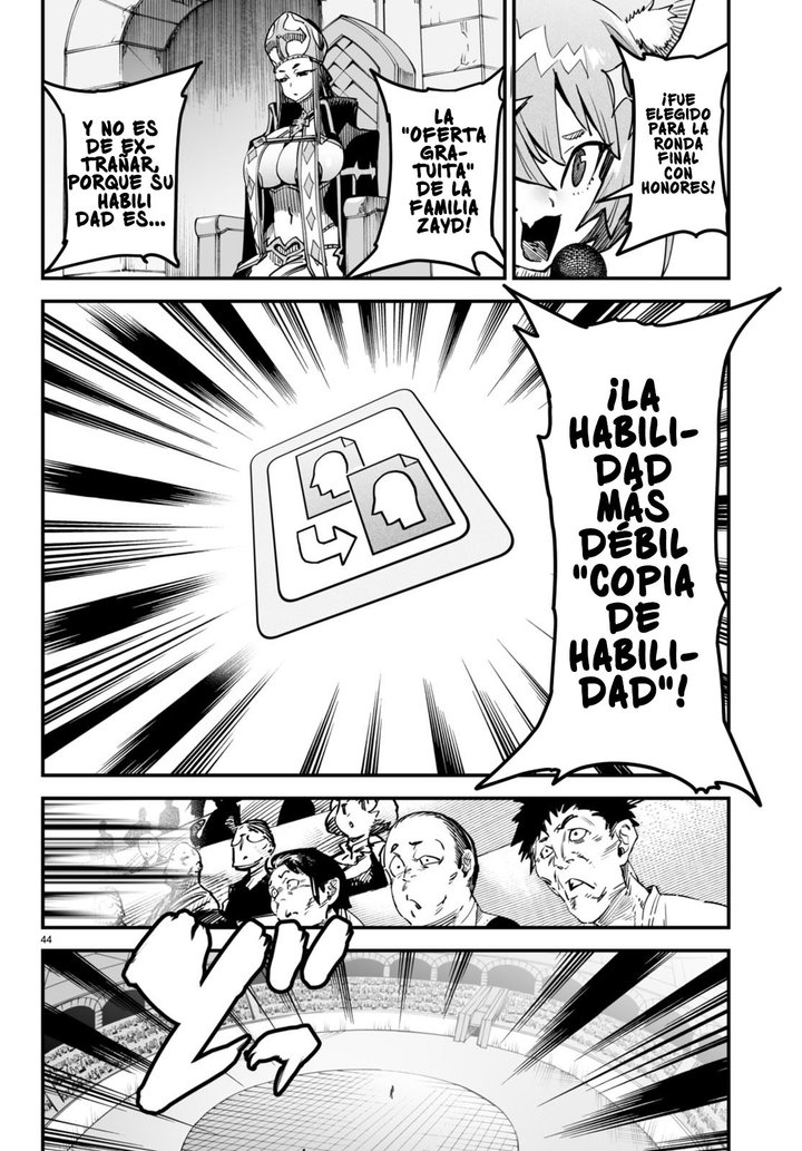 REENCARNADO EN UN COLISEO ~Utilizando la habilidad más débil para derrotar a las mujeres más fuertes y crear un harem de esclavas~ Capítulo 1 - Página 48