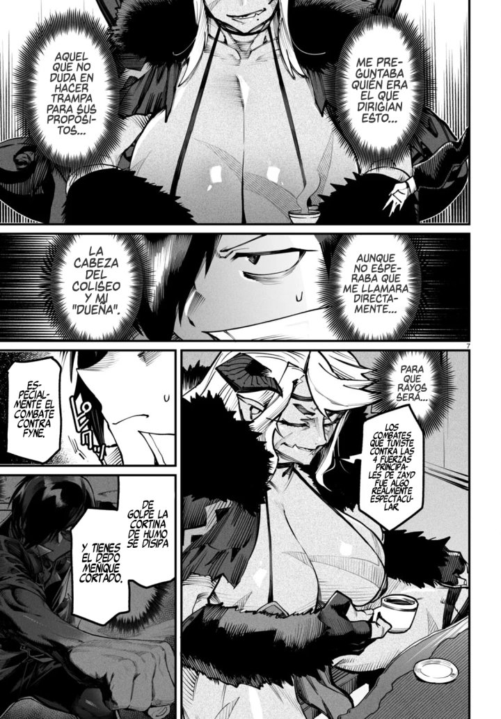 REENCARNADO EN UN COLISEO ~Utilizando la habilidad más débil para derrotar a las mujeres más fuertes y crear un harem de esclavas~ Capítulo 14 - Página 7