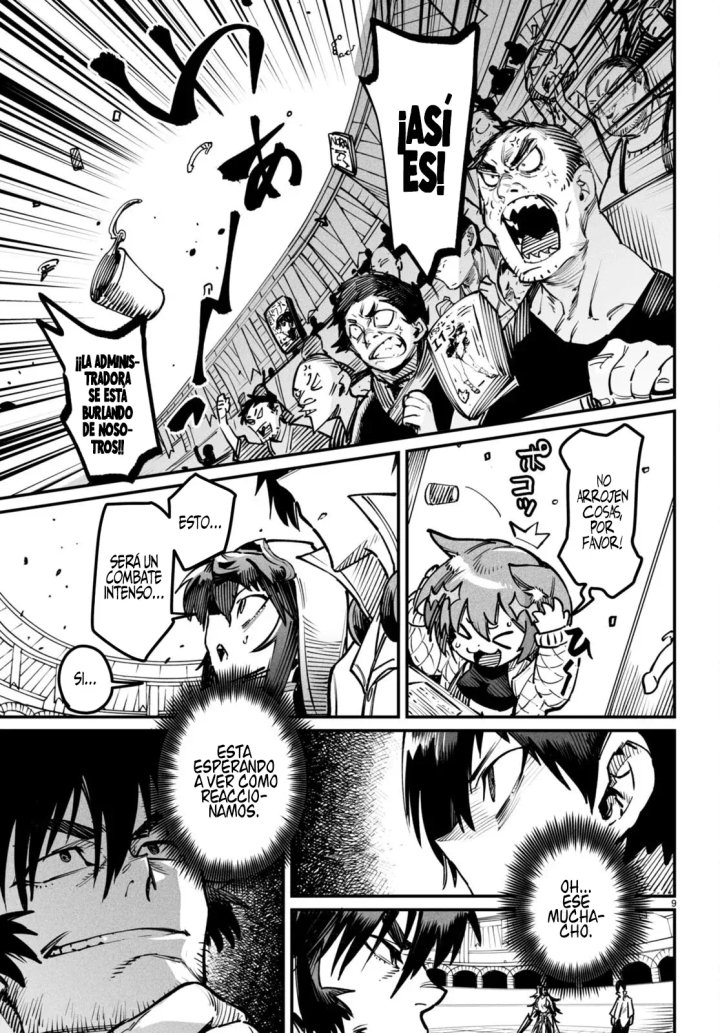 REENCARNADO EN UN COLISEO ~Utilizando la habilidad más débil para derrotar a las mujeres más fuertes y crear un harem de esclavas~ Capítulo 15 - Página 9