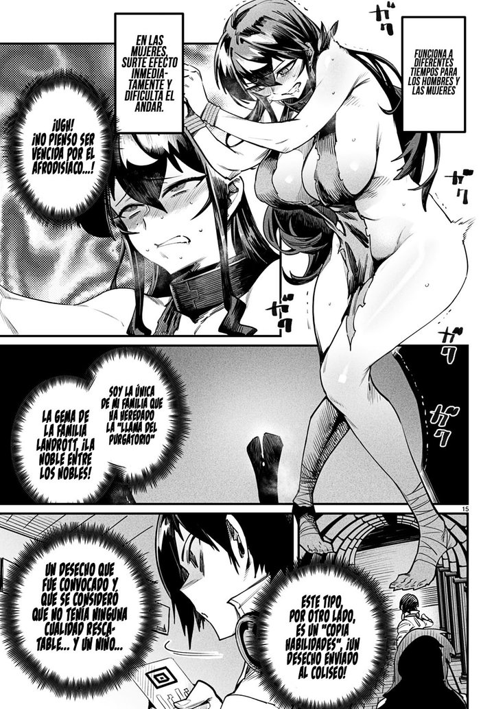 REENCARNADO EN UN COLISEO ~Utilizando la habilidad más débil para derrotar a las mujeres más fuertes y crear un harem de esclavas~ Capítulo 3 - Página 16