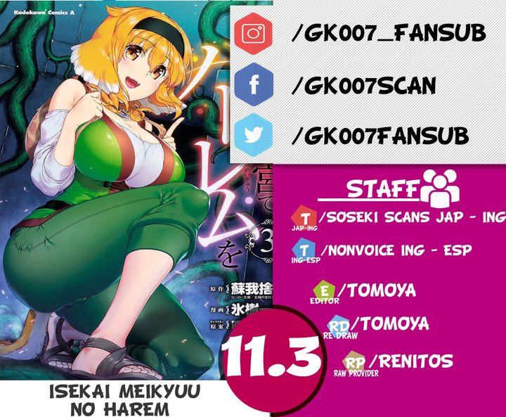 Isekai Meikyuu de Dorei Harem wo Capítulo 11.3 - Página 1