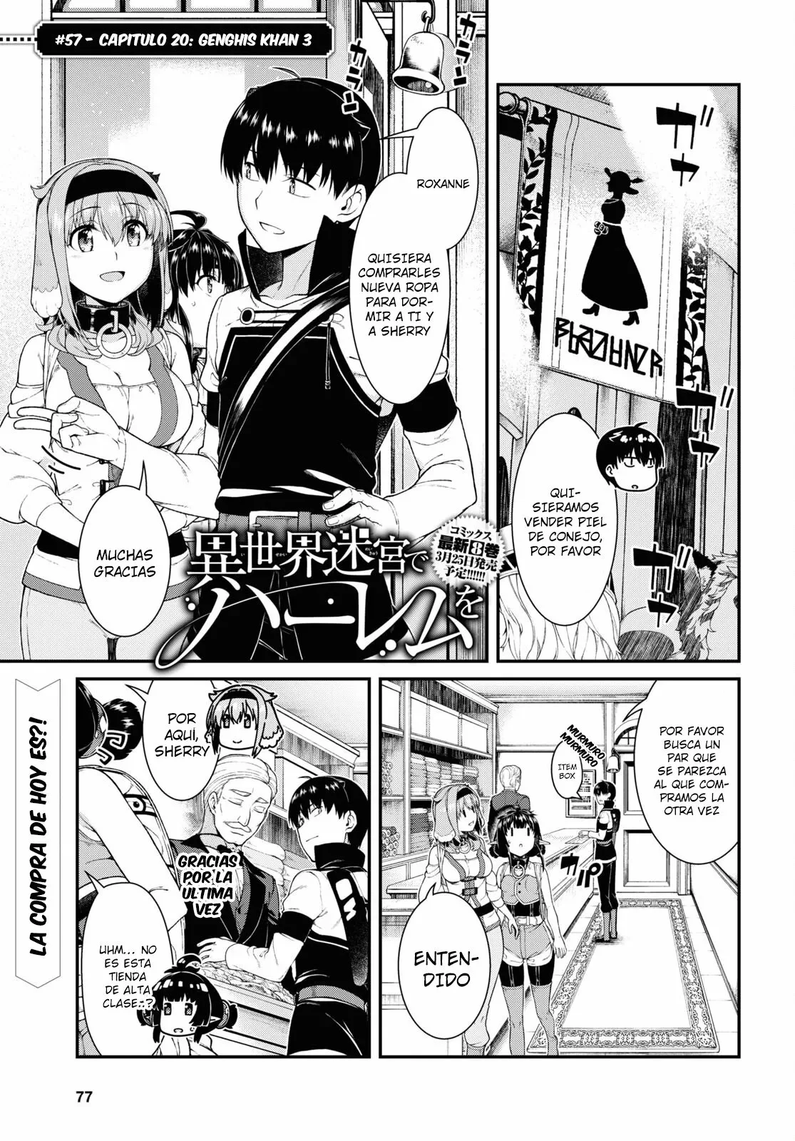 Isekai Meikyuu de Dorei Harem wo Capítulo 57 - Página 3
