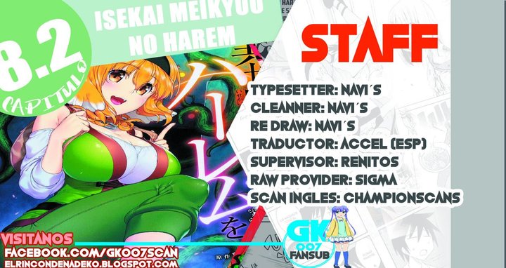 Isekai Meikyuu de Dorei Harem wo Capítulo 8.2 - Página 1
