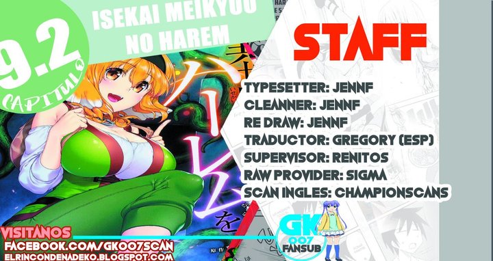 Isekai Meikyuu de Dorei Harem wo Capítulo 9.2 - Página 1