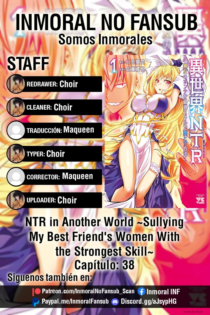 Isekai NTR ~Shinyuu no Onna wo Saikyou Skill de Otosu Houhou~ Capítulo 38 - Página 1