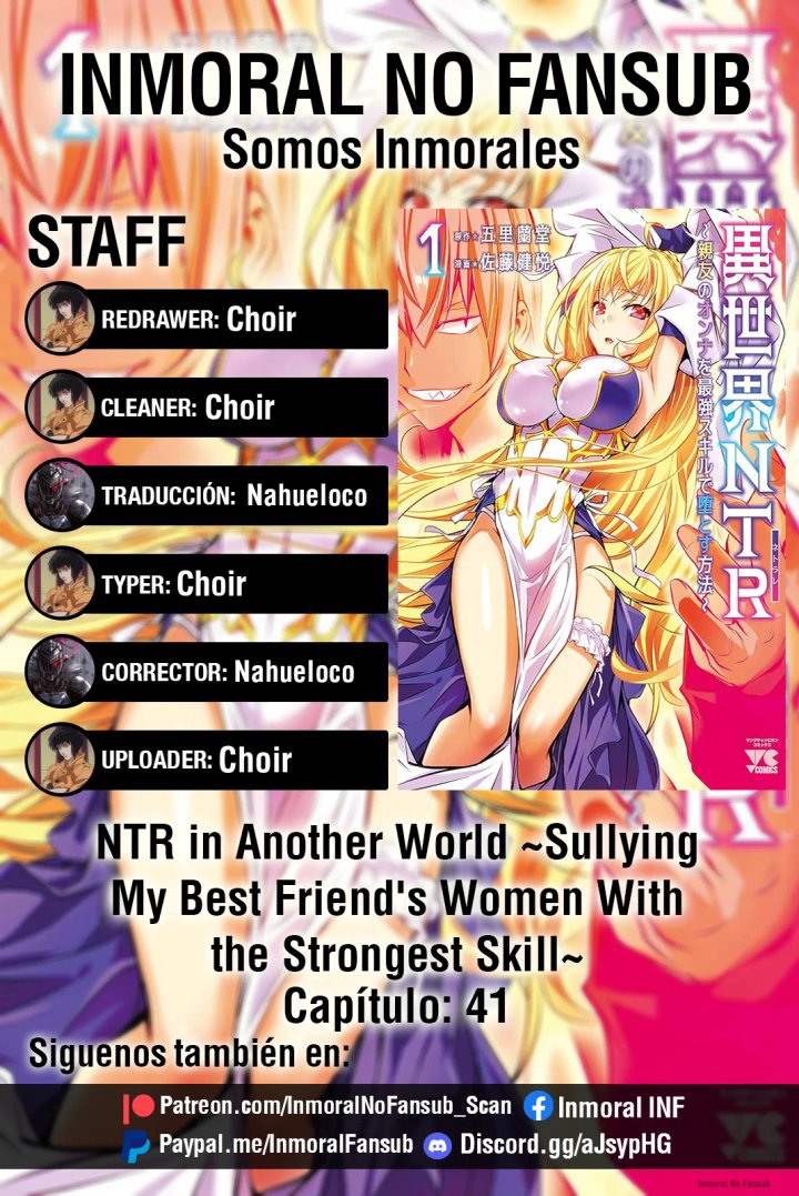 Isekai NTR ~Shinyuu no Onna wo Saikyou Skill de Otosu Houhou~ Capítulo 41 - Página 1