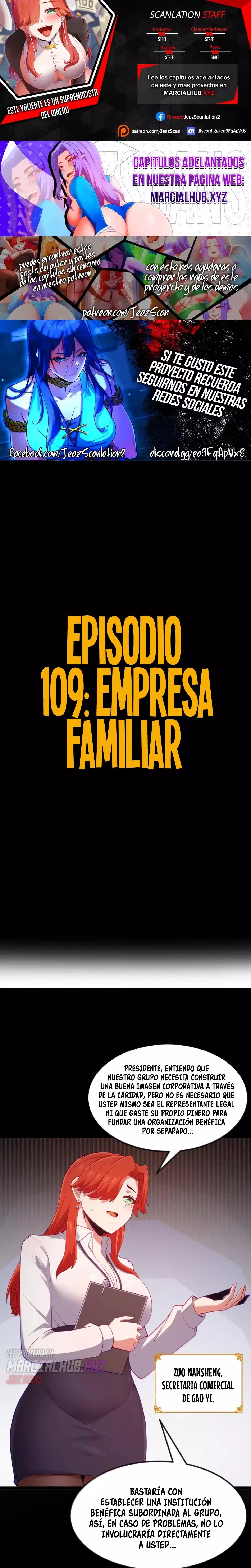 Este valiente es un supremacista del dinero Capítulo 109 - Página 1